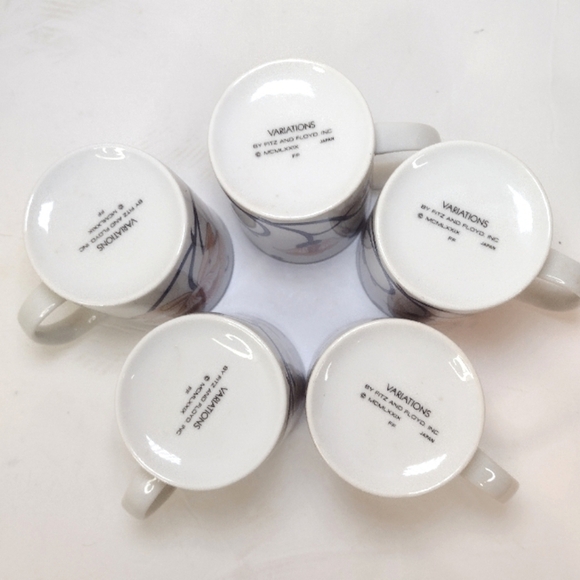 FITS AND FLOYD Variations vintage 70s. Set of 5. Mug's - Picture 5 of 10
